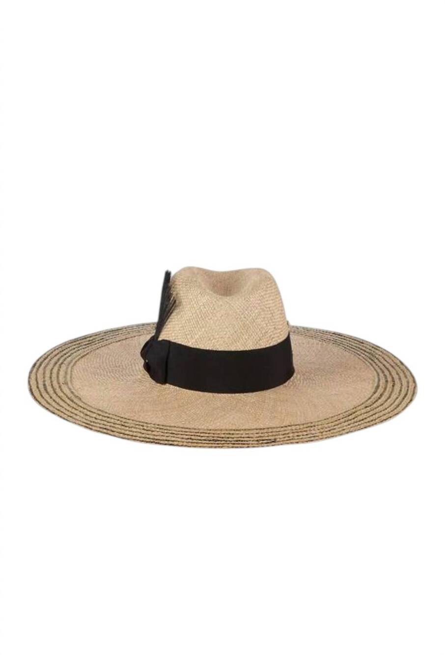 NEW FLORABELLA women's elenor hat in natural/black